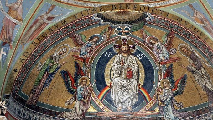Christus als Herrscher über die ganze Welt, Apsismosaik im Bonner Münster