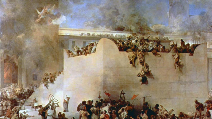 «Die Belagerung und Zerstörung Jerusalems» (1867) von Francesco Hayez, Gallerie dell’Accademia, Venedig)