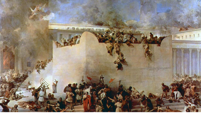 «Die Belagerung und Zerstörung Jerusalems» (1867) von Francesco Hayez, Gallerie dell’Accademia, Venedig)